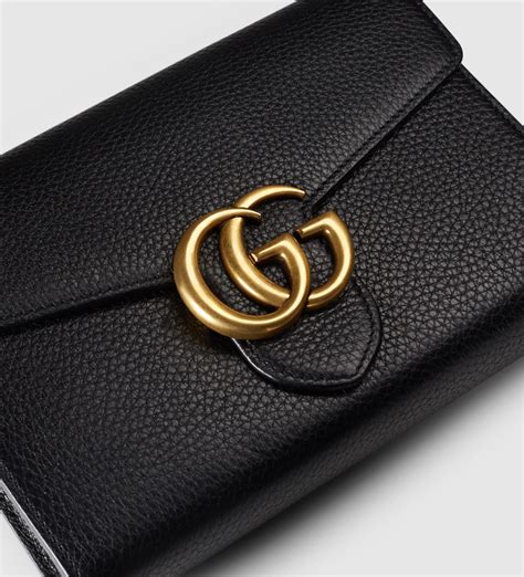 marmont 2.0 leather wallet on a chain gucci|genuine Gucci women wallet.